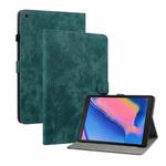 For Samsung Galaxy Tab A 8.0 2019 Tiger Pattern PU Tablet Case(Dark Green)