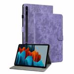 For Samsung Galaxy Tab S9+ Tiger Pattern Flip Leather Tablet Case(Purple)