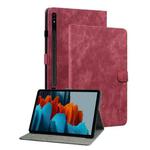 For Samsung Galaxy Tab S9+ Tiger Pattern Flip Leather Tablet Case(Red)