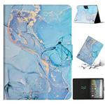 For Amazon Kindle HD 8 2020 Marble Pattern Smart Leather Tablet Case(Blue)