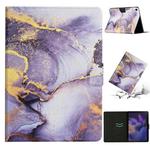 For Samsung Galaxy Tab A8 Marble Pattern Smart Leather Tablet Case(Purple)
