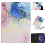 For Samsung Galaxy Tab A8 Marble Pattern Smart Leather Tablet Case(Pink Blue)