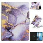 For Lenovo Tab M10 X605F X505 Marble Pattern Smart Leather Tablet Case(Purple)