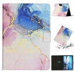 For Lenovo Tab M10 X605F X505 Marble Pattern Smart Leather Tablet Case(Pink Blue)