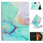 For Lenovo Tab P11 Marble Pattern Smart Leather Tablet Case(Green)