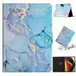 For Lenovo Tab P11 Marble Pattern Smart Leather Tablet Case(Blue)