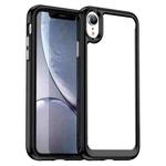 For iPhone XR Colorful Series Acrylic + TPU Phone Case(Black)