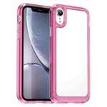 Colorful Series Acrylic + TPU Phone Case For iPhone XR(Transparent Pink)