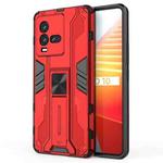 For vivo iQOO 10 Supersonic PC + TPU Shock-proof Protective Phone Case with Holder(Red)