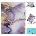 For 7 inch Tablet Marble Pattern Leather Tablet Case(Purple)