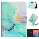 For Huawei MatePad T8 Marble Pattern Leather Tablet Case(Green)