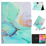 For Samsung Galaxy Tab A 10.1 2019 T510 Marble Pattern Leather Tablet Case(Green)