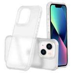 For iPhone 14 Stereo Sound Design Shockproof Frosted Acrylic Phone Case (Transparent)