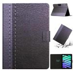 For iPad mini 6 Stitching Solid Color Smart Leather Tablet Case(Grey)