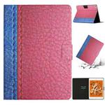 Stitching Solid Color Smart Leather Tablet Case For iPad mini 5 / 4 / 3 / 2 / 1(Rose Red)