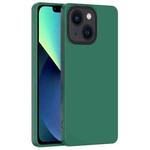 For iPhone 14 Plus Eagle Eye Lens Oily Feel TPU + PC Phone Case (Dark Green + Black)