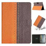 For Amazon Kindle Fire HD 8 2020 Stitching Solid Color Smart Leather Tablet Case(Orange)
