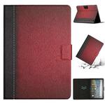 For Amazon Kindle Fire HD 10 2021 Stitching Solid Color Smart Leather Tablet Case(Red)