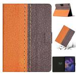 For Samsung Galaxy Tab A8 Stitching Solid Color Smart Leather Tablet Case(Orange)