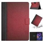 For Samsung Galaxy Tab A8 Stitching Solid Color Smart Leather Tablet Case(Red)
