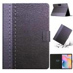 For Samsung Galaxy Tab A7 Lite T220 Stitching Solid Color Smart Leather Tablet Case(Grey)