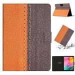 For Samsung Galaxy Tab A 10.1 2019 T510 Stitching Solid Color Smart Leather Tablet Case(Orange)