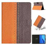 For Huawei MediaPad M5 Lite Stitching Solid Color Smart Leather Tablet Case(Orange)