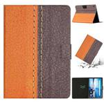 For Lenovo Tab M10 X605F X505 Stitching Solid Color Smart Leather Tablet Case(Orange)