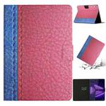 For Lenovo Tab M10 HD 2nd Gen Stitching Solid Color Smart Leather Tablet Case(Rose Red)