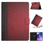 For Lenovo Tab M10 Plus Stitching Solid Color Smart Leather Tablet Case(Red)