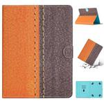 For 8 inch Tablet Stitching Solid Color Leather Tablet Case(Orange)