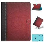 For 8 inch Tablet Stitching Solid Color Leather Tablet Case(Red)