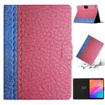 For Huawei MatePad T8 Stitching Solid Color Leather Tablet Case(Rose Red)