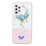 For Samsung Galaxy A13 4G Bronzing Butterfly Flower Phone Case(Hydrangea)