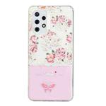 For Samsung Galaxy A32 4G Bronzing Butterfly Flower Phone Case(Peony)