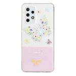 For Samsung Galaxy A52 4G / 5G Bronzing Butterfly Flower Phone Case(Butterfly)
