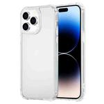 For iPhone 14 Pro Stereo Sound Design Shockproof TPU + Glass Phone Case(Frosted)