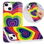 For iPhone 14 Electroplating Soft TPU Phone Case (Love Heart)