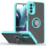 For Motorola Moto G 5G 2022 Q Shadow 1 Series TPU and PC Phone Case(Sky Blue)