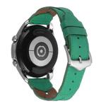 22mm Universal Twist Stitched Genuine Leather Watch Band(Green)