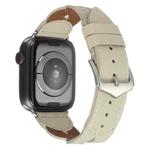 Twist Stitched Genuine Leather Watch Band For Apple Watch Series 8&7 41mm / SE 2&6&SE&5&4 40mm / 3&2&1 38mm(Beige)