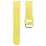 20mm Universal Single Color Silicone Watch Band(Yellow)