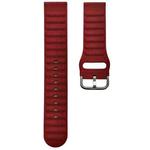 22mm Universal Single Color Silicone Watch Band(Wine Red)