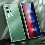 For vivo iQOO 8 Pro Brushed Texture Shockproof Phone Case(Matcha Green)