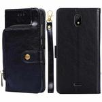 For Nokia C100 Zipper Bag Leather Phone Case(Black)