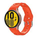 For Samsung Galaxy Watch4 40/44mm / Watch4 Classic 42/46mm Hollow Double Circle Silicone Watch Band(Orange)