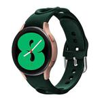 For Samsung Galaxy Watch4 40/44mm / Watch4 Classic 42/46mm Hollow Double Circle Silicone Watch Band(Green)