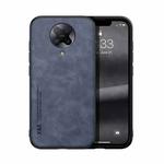 For Xiaomi Redmi K30 Pro Skin Feel Magnetic Leather Back Phone Case(Blue)