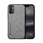 For Xiaomi Redmi Note 10 5G Skin Feel Magnetic Leather Back Phone Case(Light Grey)