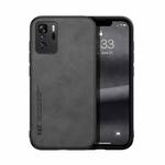 For Xiaomi Redmi Note 10 Pro 5G Skin Feel Magnetic Leather Back Phone Case(Dark Grey)